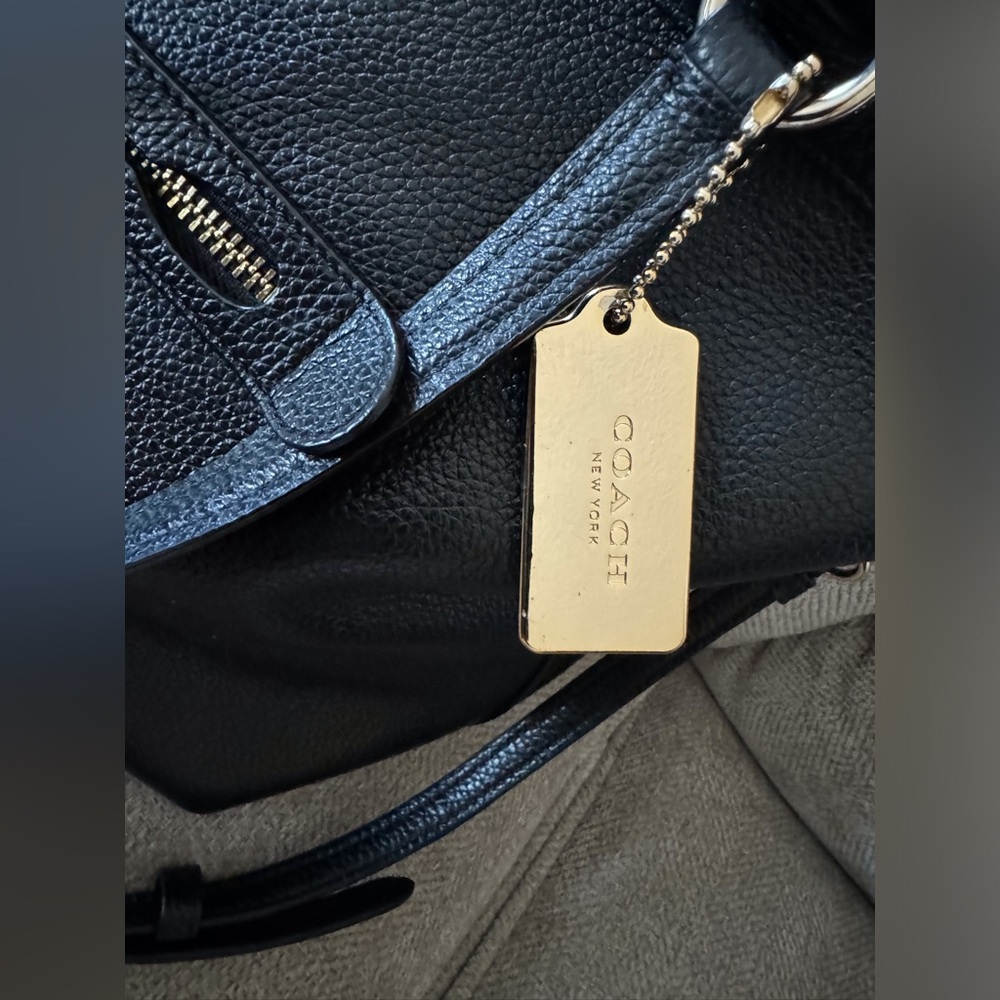 COACH F54687 Tyler Black Pebbled Leather Shoulder/Crossbody Bag - Picture 3 of 12
